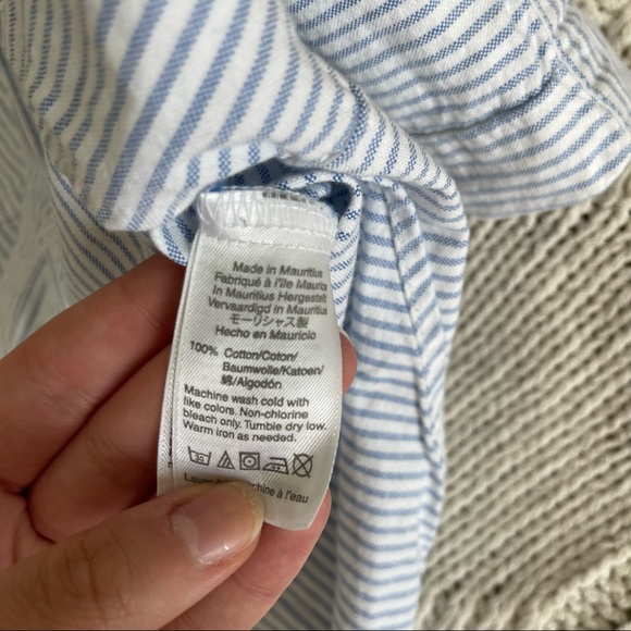 J.Crew Blue & White Striped Button Down - Picture 6 of 7